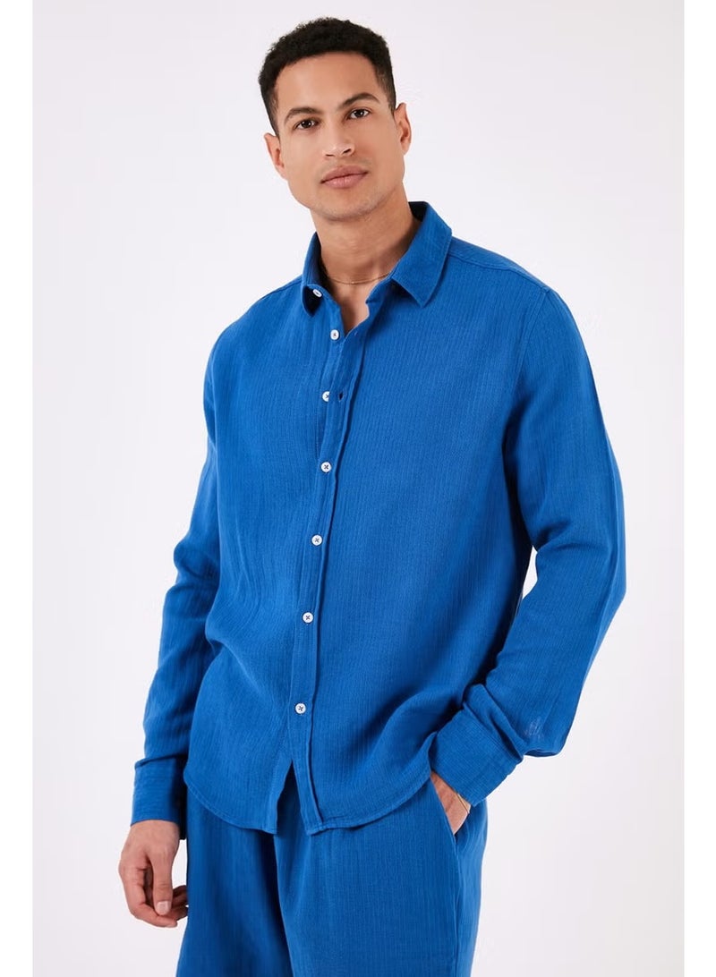 Buratti 100% Cotton Regular Fit Shirt Men's Shirt CF24S127804 - Image 2